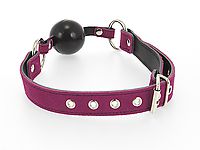 Mundknebel Velours rosa mit Silikonball