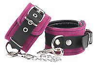 Handschellen Velours rosa