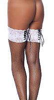 Schnür-Netzstrümpfe