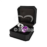 Buttplug mit Kristallstein XS violett