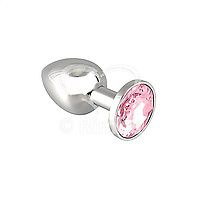 Buttplug mit Kristallstein XS rosa